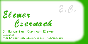 elemer csernoch business card